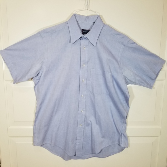 Hathaway Short Sleeve Blue Shirt 16 - Picture 15 of 16